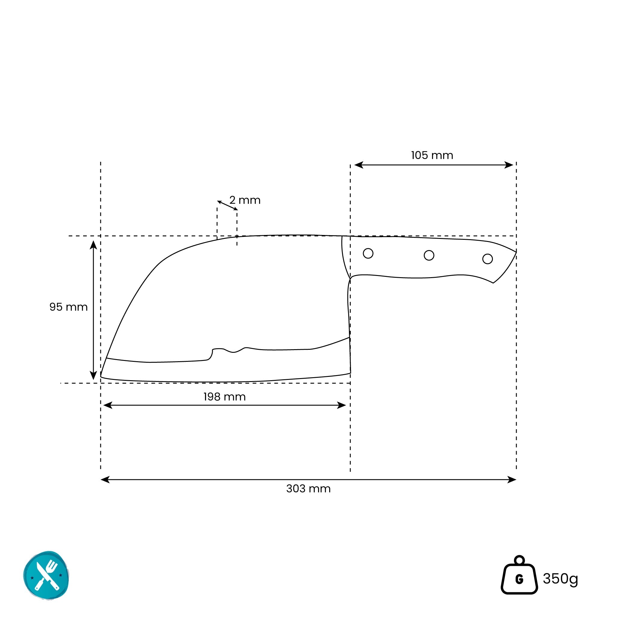 SUKO - Geschmiedetes japanisches Messer Typ 1
